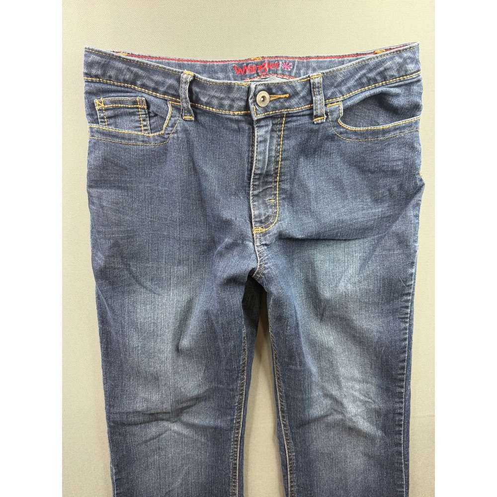 Wrangler Jeans Girls Blue Straight Leg Adjustable Waist 28x28 - Picture 5 of 10